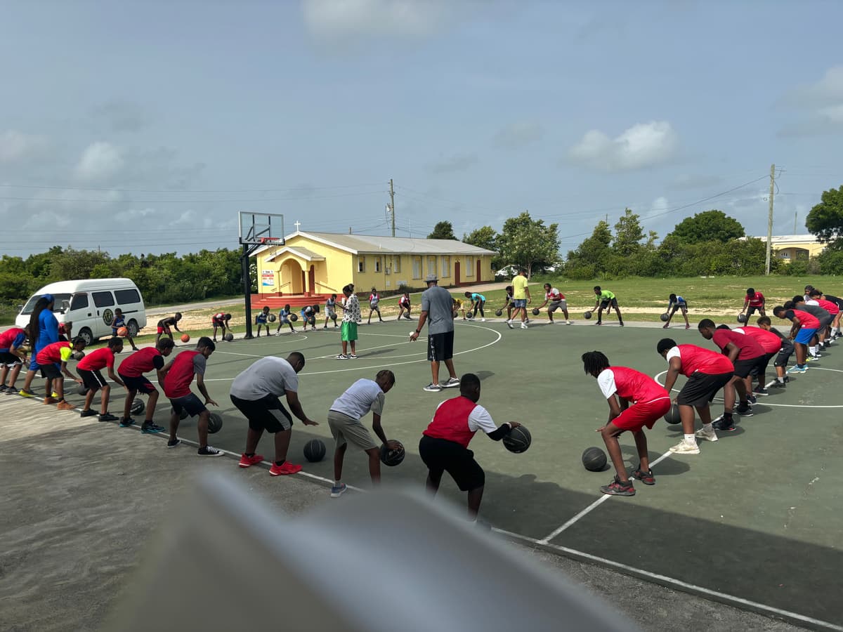 Basketball training session at North Hill Court